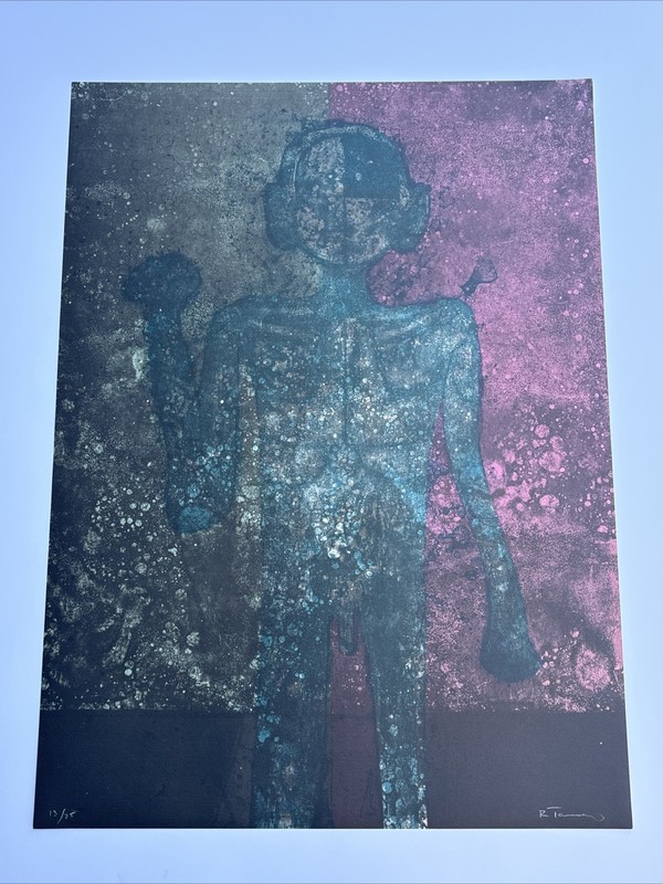 Rufino Tamayo Lithograph Man Men Mexico Expressionist 1970’s Famous Signed Rare