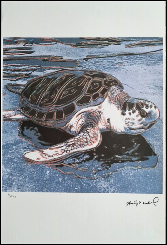 Andy Warhol * Turtle * 57 Cm X 38 Cm * Signed Lithograph * Limited # 85/100