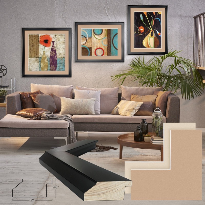 32W"x32H": TANGO TANGERINES by LIV CARSON - BLOOMING DOUBLE MATTE, GLASS & FRAME gallery