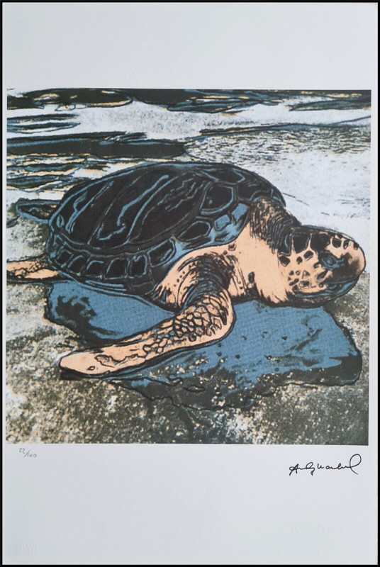 ANDY WARHOL * Turtle * 57cm x 38cm * signed lithograph * limited # 22/100