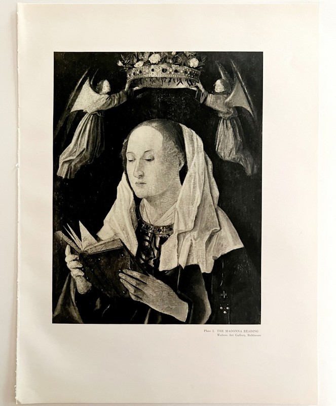 Madonna Reading Antonello Da Messina 1955 Antique Art Print LGBin1C gallery
