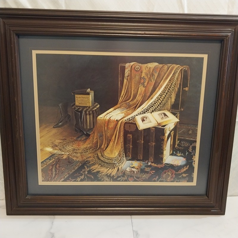 Sandy Lynam Clough 1991 Framed Print 31.5 X 28 inches professional frame vtg