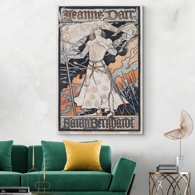 Joan of Arc Poster – 1890 Art Nouveau Print, Feminist Martyr & French Saint