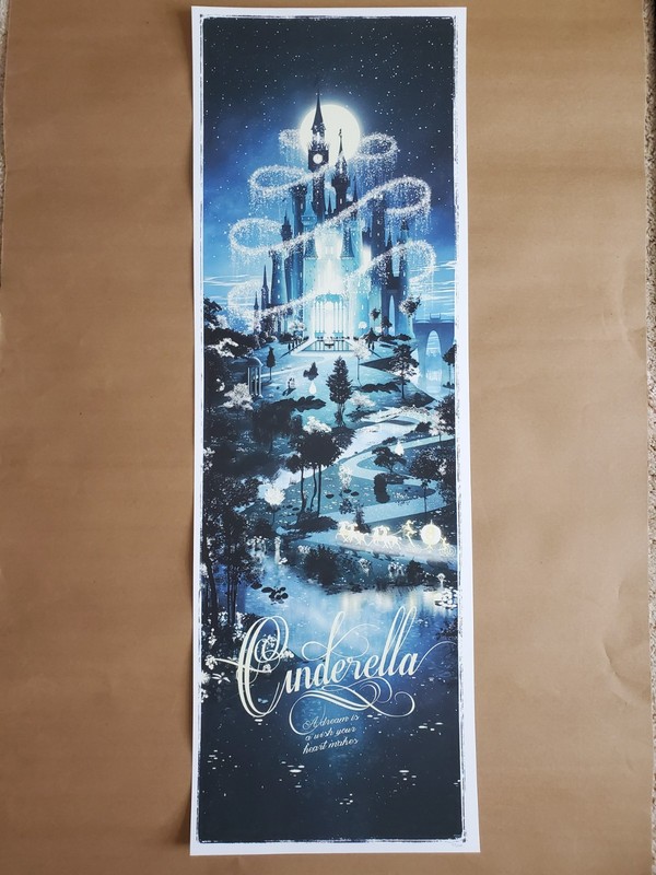 Cinderella by Ben Harman Print Poster Bottleneck Disney Rare x/100