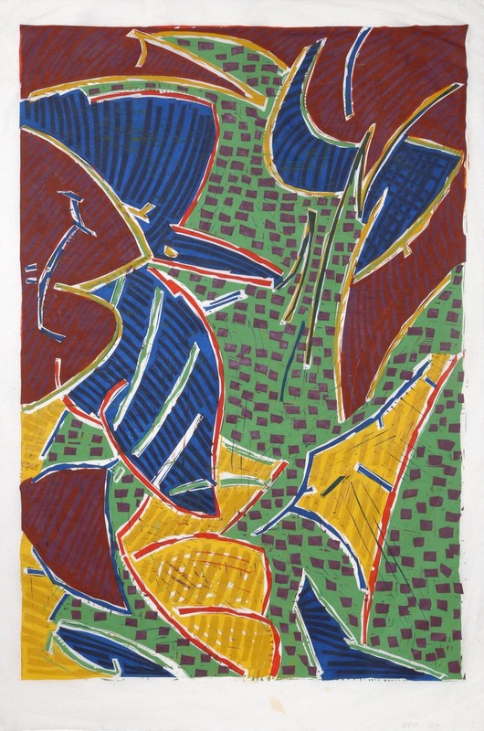 Bruce Porter, I, Woodcut on thin Wove Paper, signed in pencil