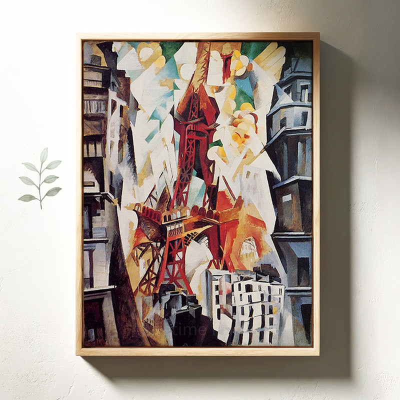 Champ de Mars (The Red Tower) Robert Delaunay , Cubist , Giclee Canvas Print
