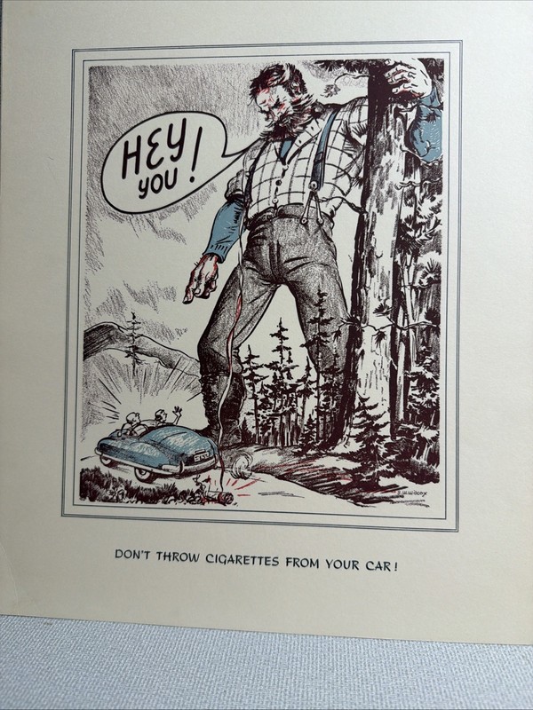 VERY RARE Lot of 15 Mead Sales Company 1950's PAUL BUNYAN Lithographs/Prints gallery