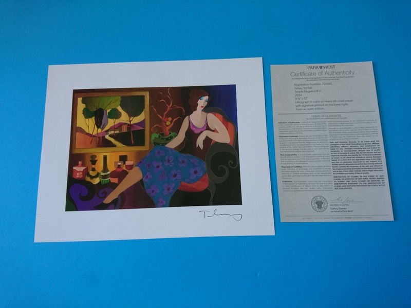 ITZCHAK TURKAY "SIMPLE ELEGANCE #15" 2024 Lithograph Park West Gallery with COA