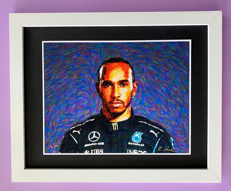 A/P Original " Lewis Hamilton" Hand Signed LtdEd Print by Pop Art + Rabbit Hole^