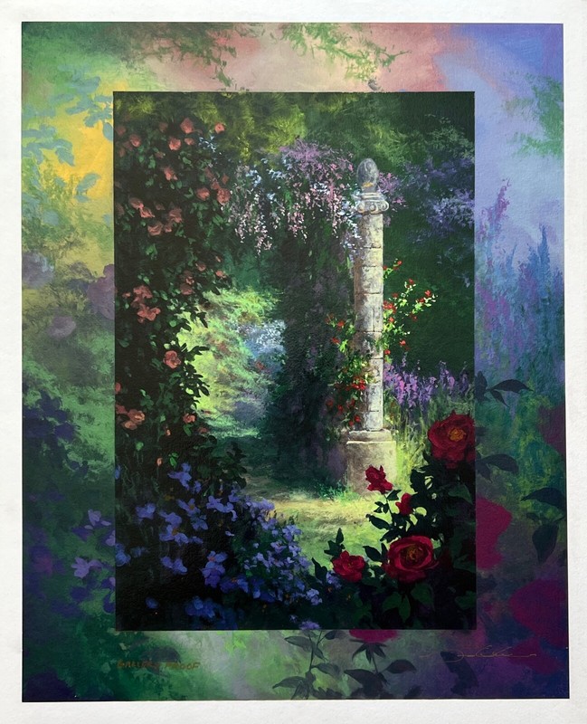 James Coleman ROSE GARDEN Hand Signed Limited Edition Serigraph Art