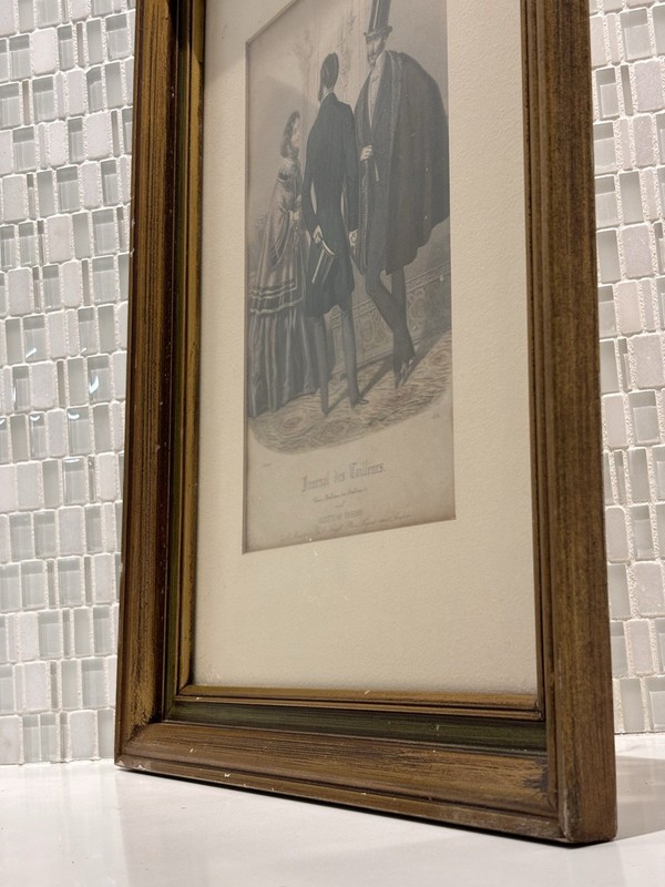 Antique Men’s Fashion Plate, Journal de Tailleurs 1854, Rare Historic Art Gifts gallery