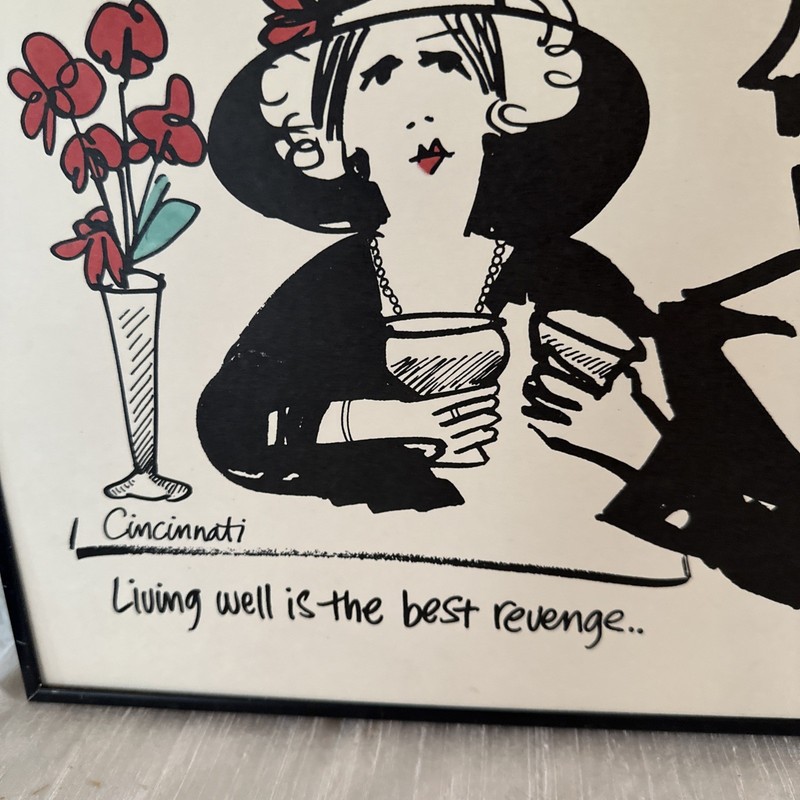EMERSON QUILLIN "LIVING WELL IS THE BEST REVENGE” Framed Print 12X15 gallery