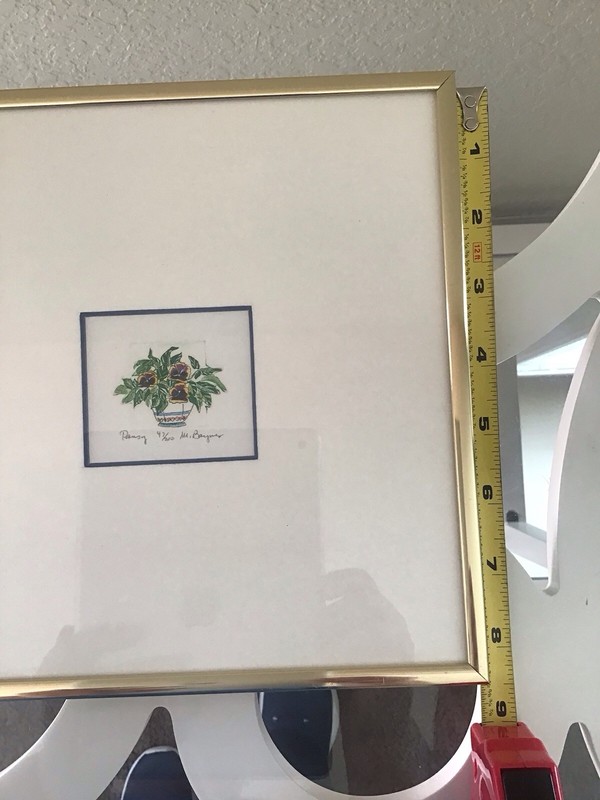 Lot 3 Miniature 2x2.5” Floral Watercolor Numbered Signed MAIJA BAYNES gallery