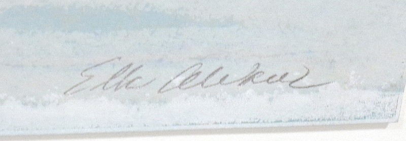Elba Alvarez "Winter" Hand Signed Numbered Textured Serigraph, Make an Offer! gallery