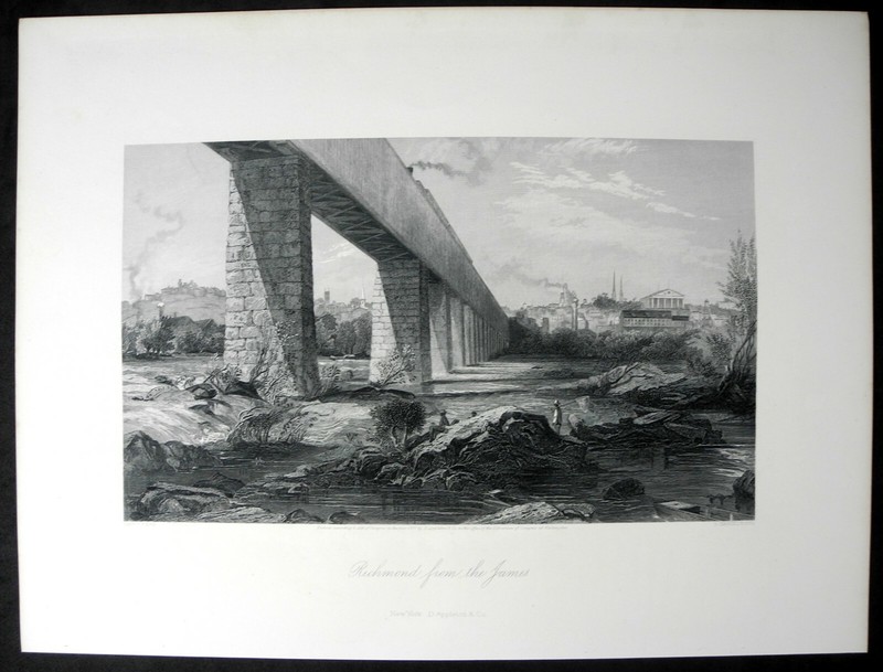 Richmond from the James River – 1871 Steel Engraving – Harry Fenn