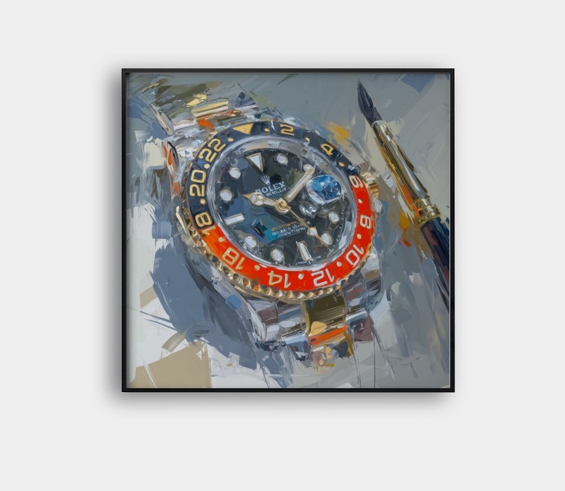 Rolex Watch Pop Art Framed 24×24 Giclée Art Print Lt 1/25 Signed COA Rombley A21