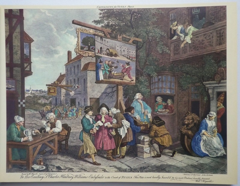 Offset Historical Print 1966 England “CANVASSING for VOTES” 1757