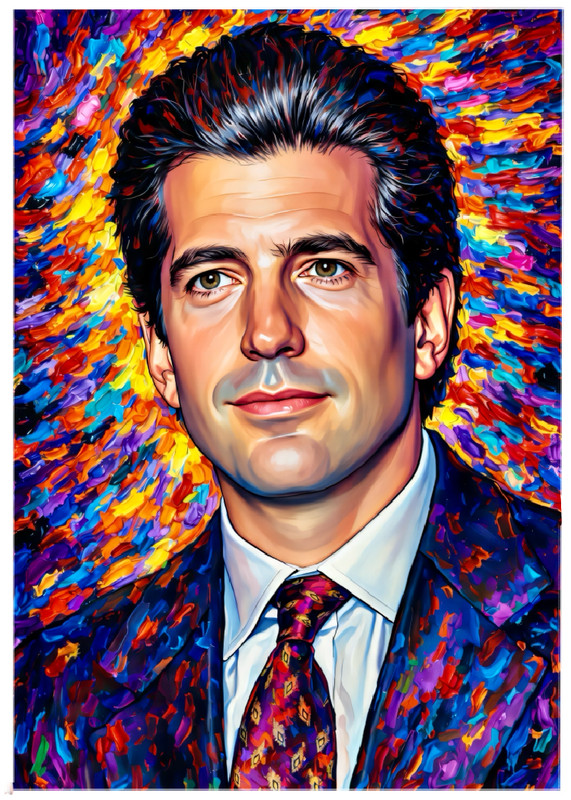 JOHN F KENNEDY JR * Fun Novelty * POLITICS * Illustrated Art Card * ATC ACEO