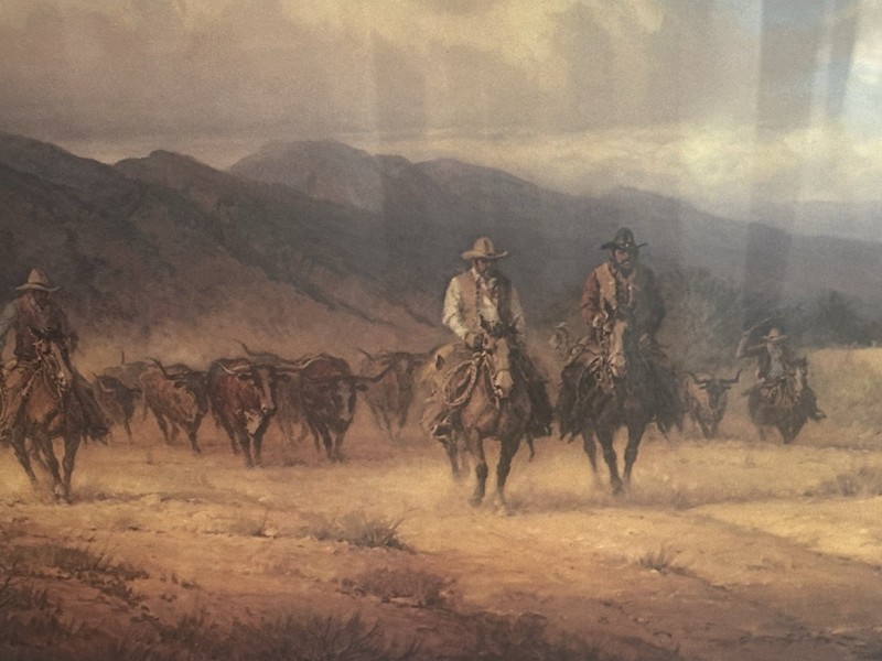 G. HARVEY Signed Framed Limited Edition Print TAKIN TEXAS NORTH 1232/2250 gallery