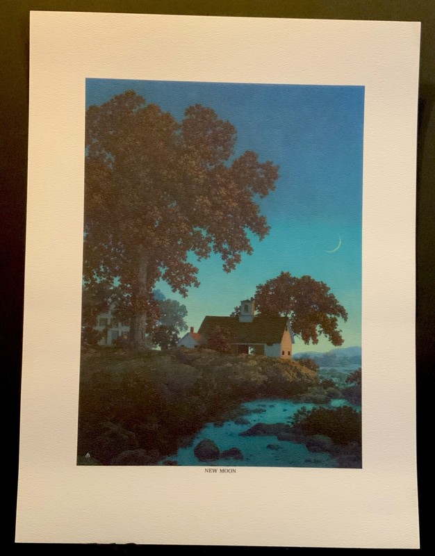 Maxfield Parrish’s “New Moon” – Unframed Commemorative Print 12”x 16” 1966 Mint