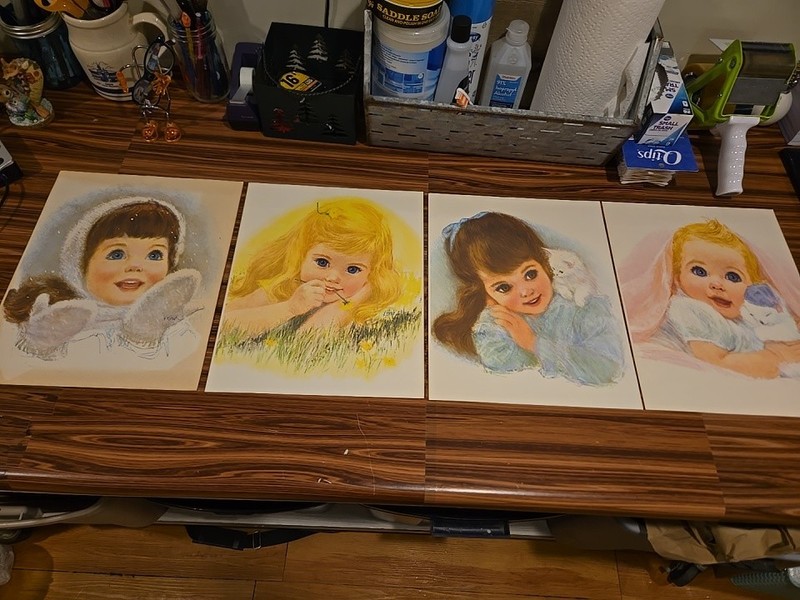 Vtg 1960s Northern Tissue American Beauty Prints by Frances Hook 11×14 Lot Of 4