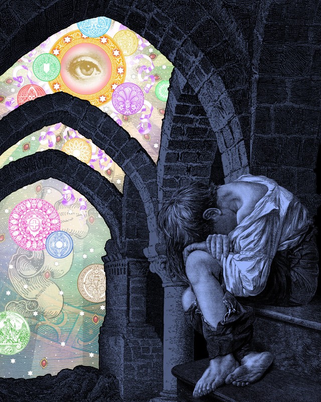 «Look Up» giclee fine art print on paper, 8 x 10″, signed, matted