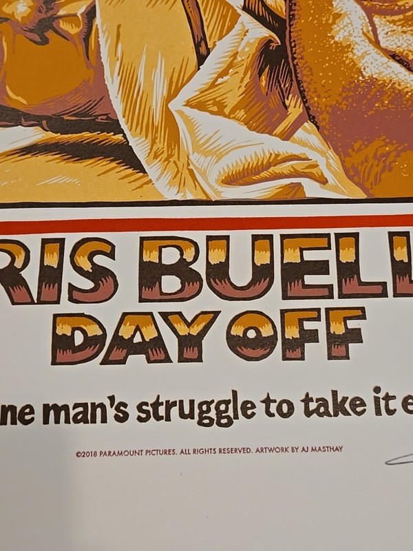 Ferris Buellers Day Off John Hughes Movie Art Print Poster Mondo AJ Masthay /250 gallery