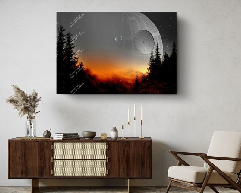 Galaxy Wars, Stars Battle Planet Destroyer Poster Canvas Print Art Home Decor gallery