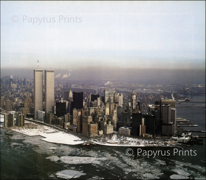 1983 Vintage Print Battery Park Manhattan Ferry Boat Dock New York City NYC