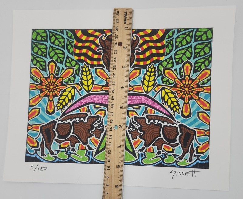 Rick Sinnett "This Land " signed blotter art print limited edition gallery