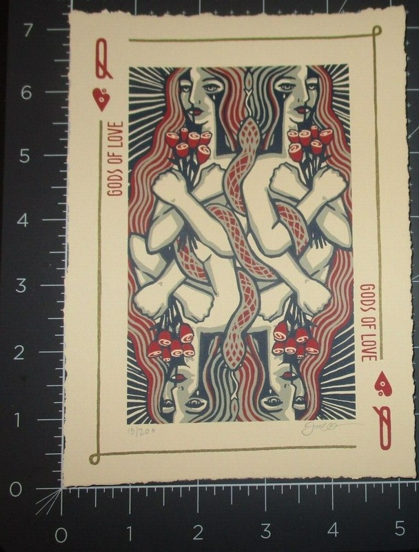 JAMES EADS Giclee PRINT Open Portals Gods Of Love Queen of Hearts poster art