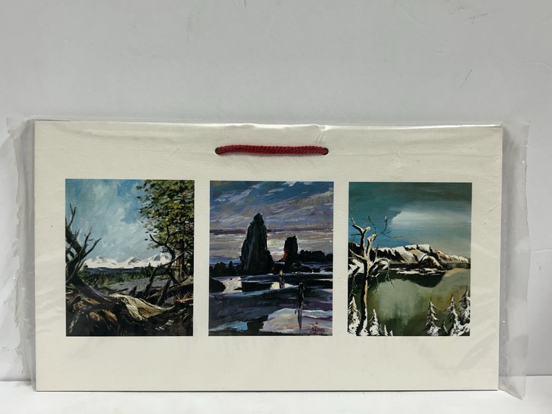 Vintage Oregon Coast Landscape Cannon Beach Post Card Style Art Print