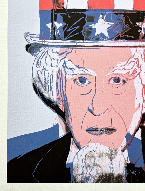 ANDY WARHOL - Uncle Sam - signed, numbered edition 16/500, 50x50 cm, CMOA gallery