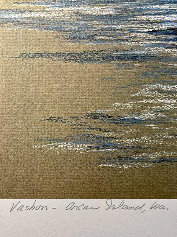 The Vashon Ferry Orcas Landing Print ORCAS ISLAND Washington 1981 CC Gill Signed gallery