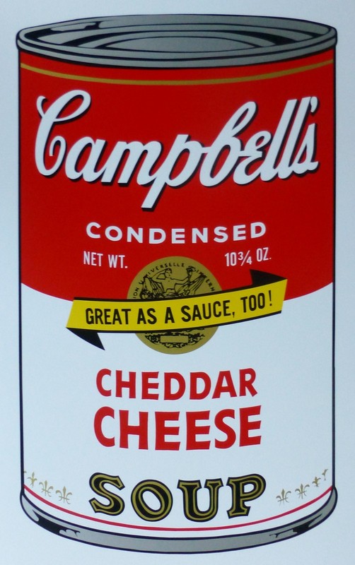 ANDY WARHOL CAMPBELL’S CHEDDAR CHEESE SOUP II Can SUNDAY B.MORNING */1500 Lim.Ed