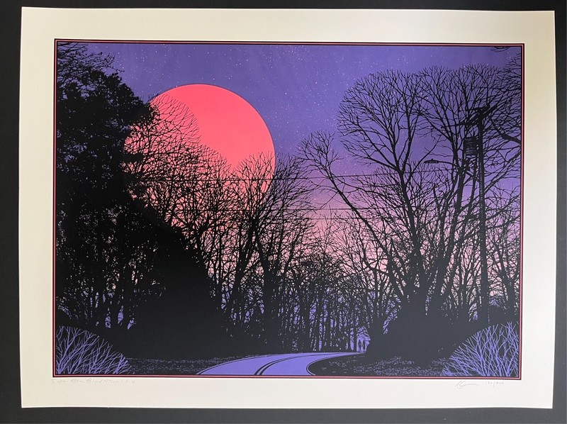 Dan McCarthy Signed Print Super Blue Blood Moon 2018 Silkscreen Poster A/P #8/20