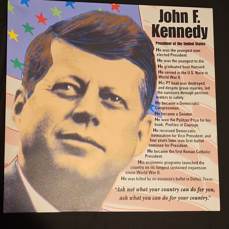 Steve Kaufman Hand Signed Ltd Ed John F. Kennedy 20×20 2007 COA Framed