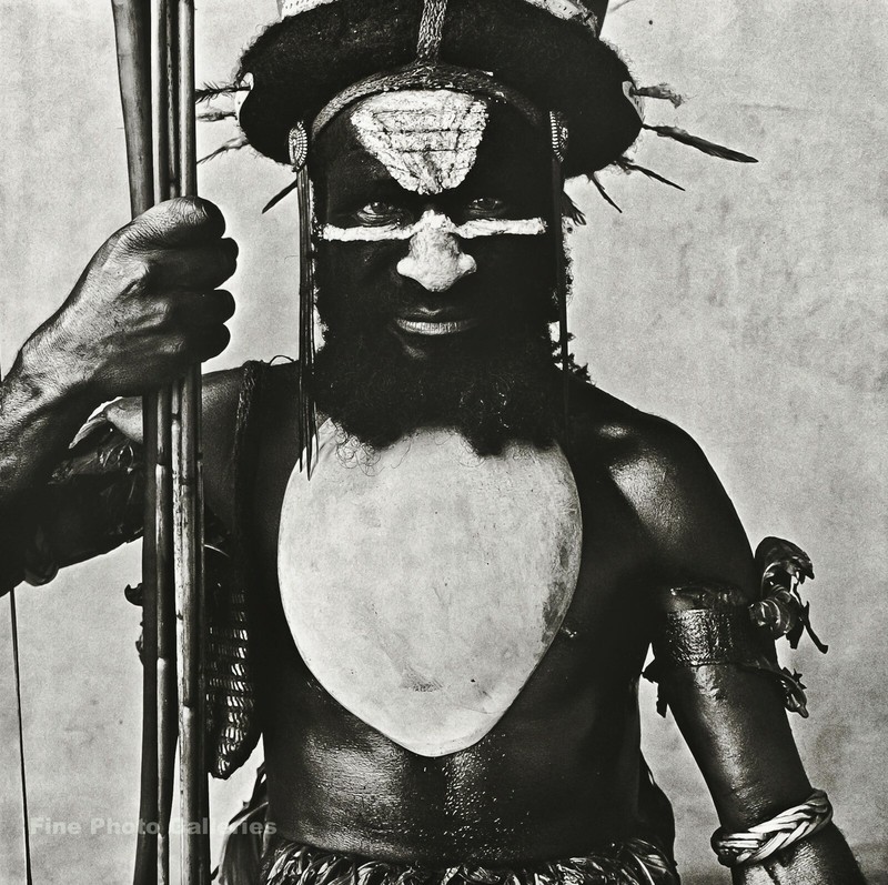 1970/84 IRVING PENN Tambul Warrior New Guinea Man Body Painting Photo Art 12×16