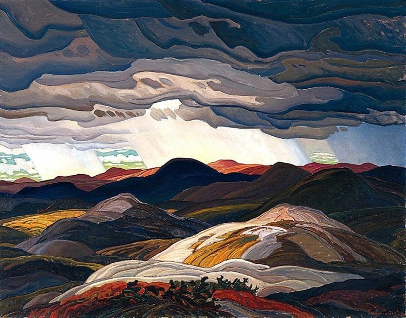 Franklin Carmichael Snow Clouds 1938 VINTAGE art print antique painting