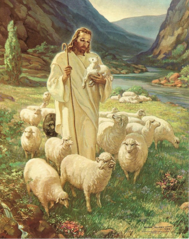 Warner Sallman JESUS THE GOOD SHEPHERD 8x10 Print Jesus walking -CLEARANCE SALE!
