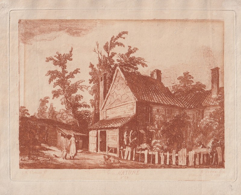 1773 Soft Etching Print – Benjamin Green 1773 – Samuel H Grimm – British RARE