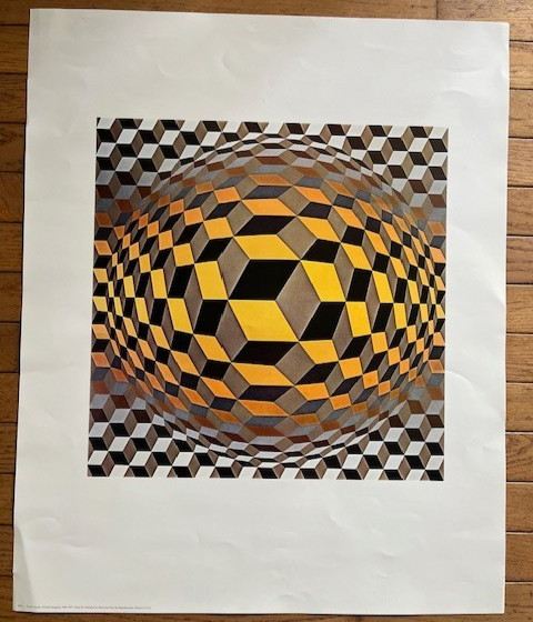 VICTOR VASARELY «CHEYT-M» VINTAGE PRINT 22 X 27