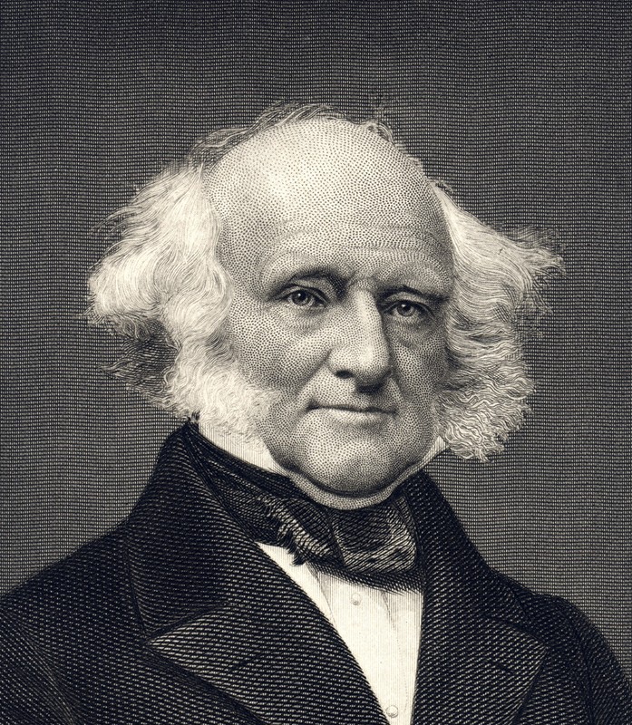 Antique 8th President MARTIN VAN BUREN steel engraving HB Hall sculp
