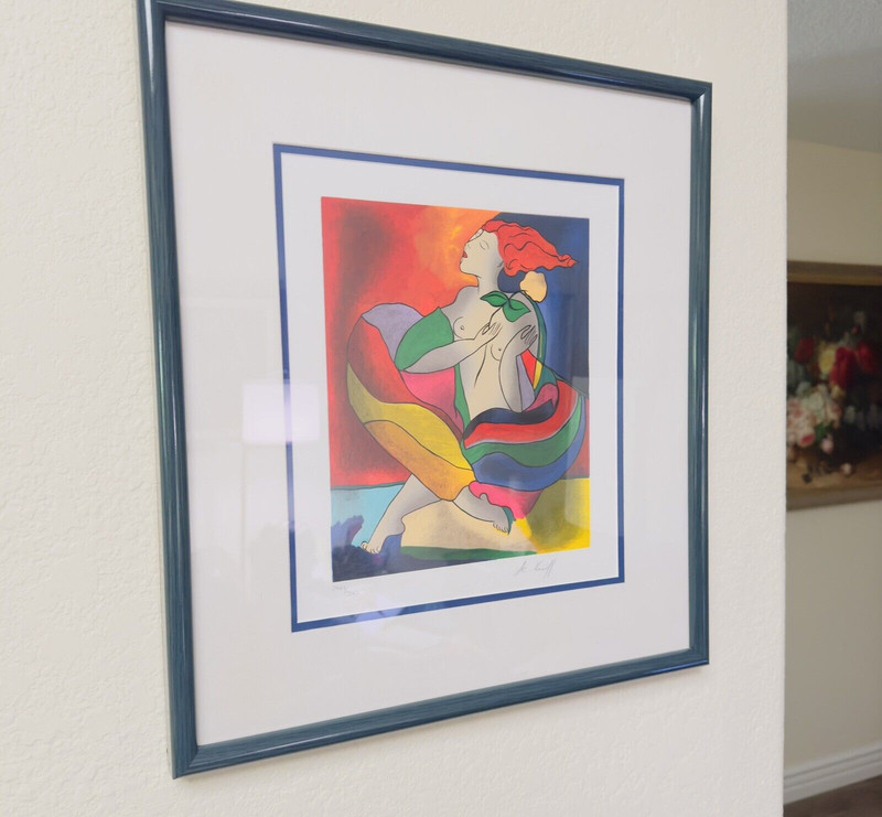 Linda Le Kinff Cubism "Constellation" 2002 Serigraph, Signed Framed 244/350 gallery