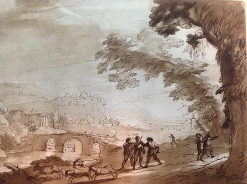 Claude Le Lorrain - Liber Veritas "Landscape with Bridge over the River" 1774 gallery