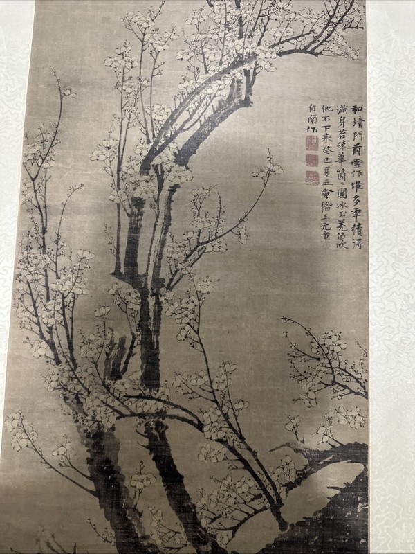 National Palace Museum Wang Mian Hanging Scroll Early Spring w/ Box Taipai 69x23 gallery