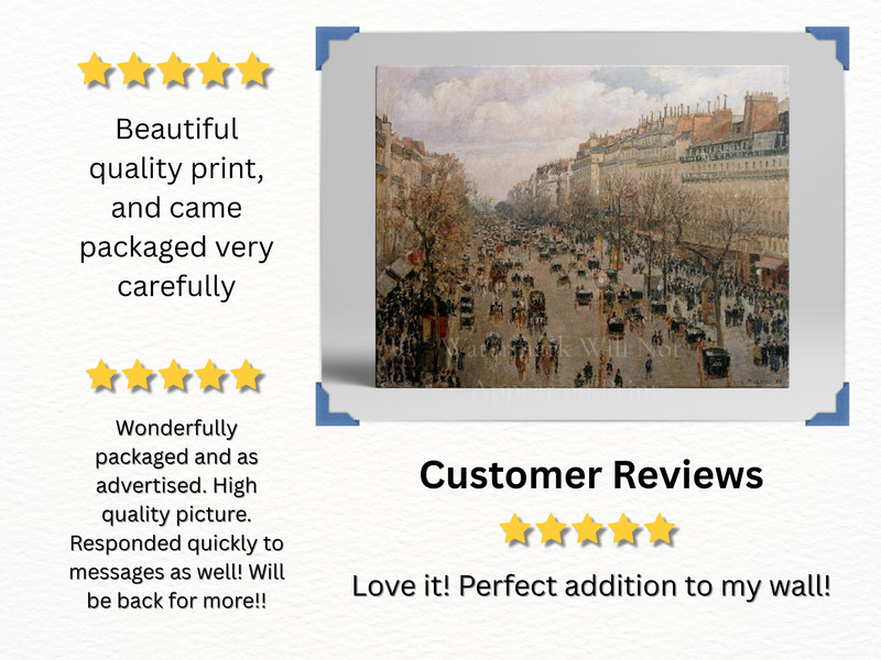 Boulevard Montmartre, Paris by Camille Pissarro, Framed Wrap Giclee Canvas Print gallery