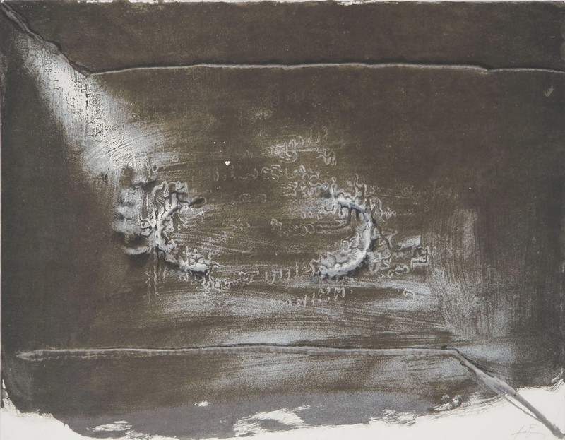 Antoni TAPIES: Chiaroscuro – Signed Lithograph