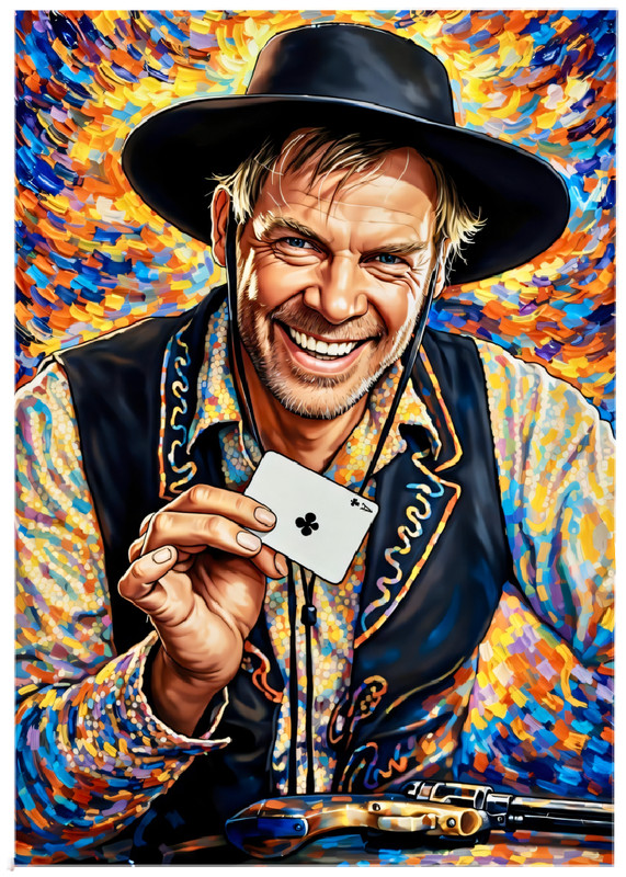 LIBERTY VALANCE - Lee Marvin * MOVIE * Illustrated Art Card * ATC ACEO