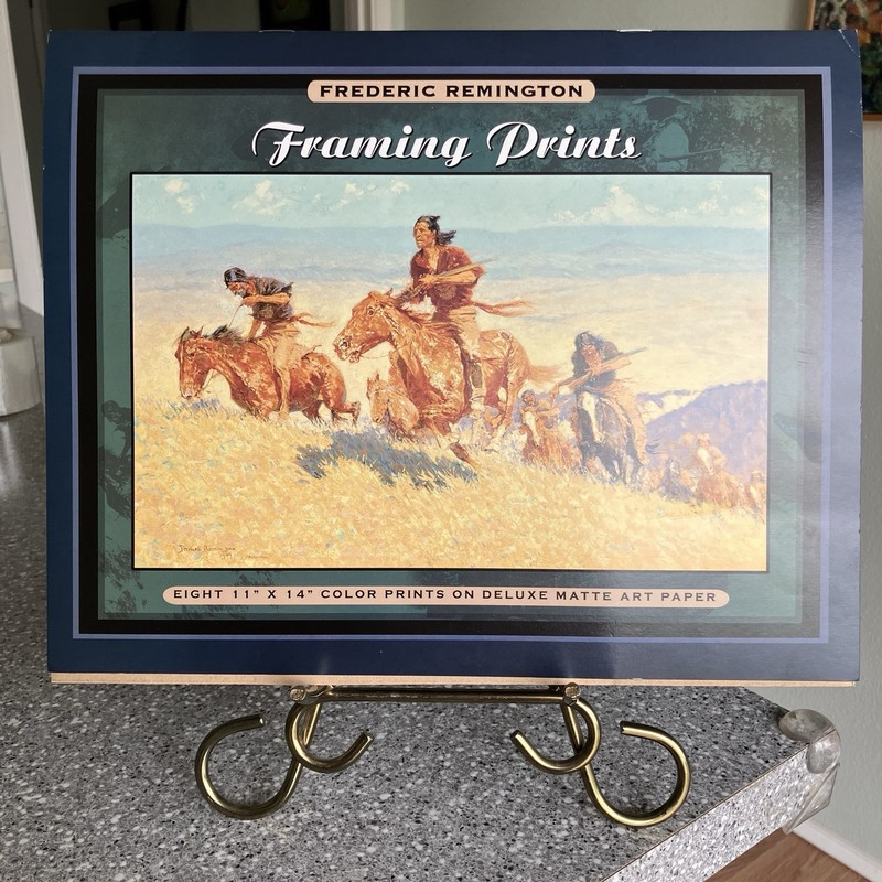 Vintage Frederic Remington Western Set 8 Framing Prints 11×14 Cowboy US Native
